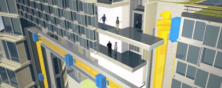 Перший безкабельний ліфт може переміщатися горизонтально і вертикально