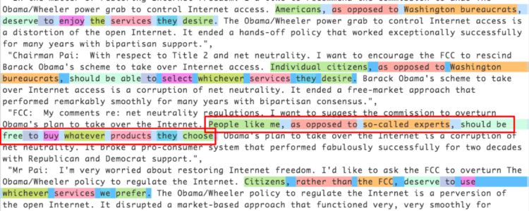 Мільйони коментарів за скасування мережевого нейтралітету, швидше за все, були підроблені