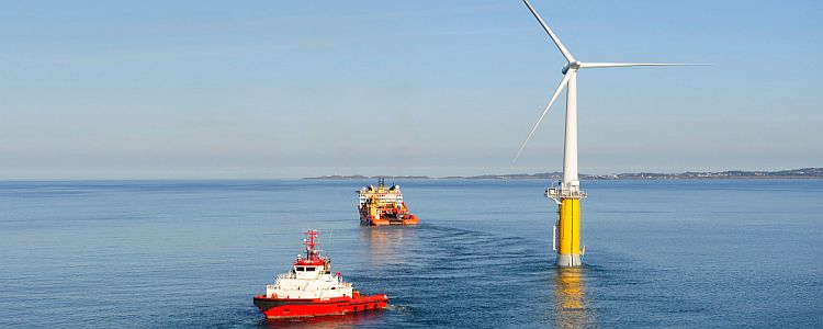 Тільки що відкрита перша в світі плавуча вітряна ферма