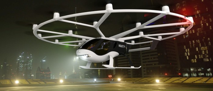 Волокоптер представляє 18-роторне електричне повітряне таксі для двох